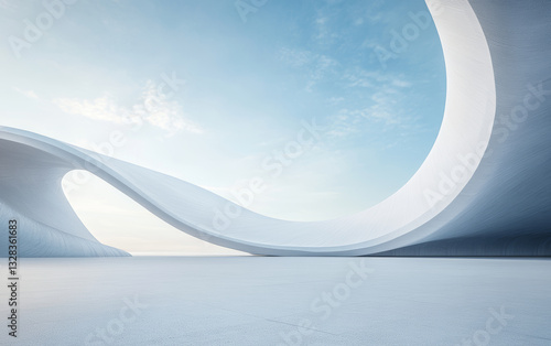 Minimalist modern architecture and spatial structure
