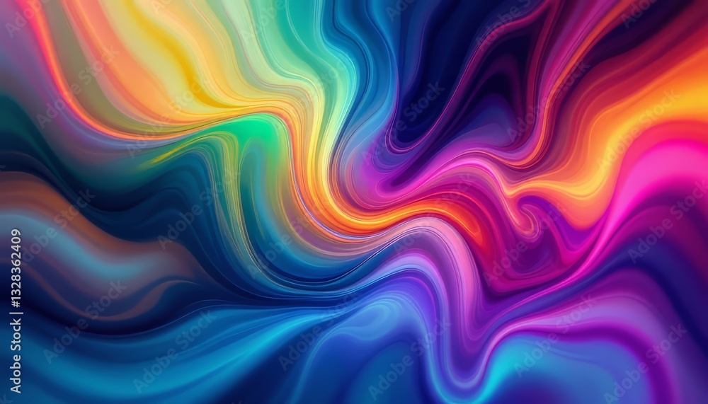Vibrant flowing color swirls create an abstract and energetic background Vibrant flowing color swirls create an abstract and energetic background