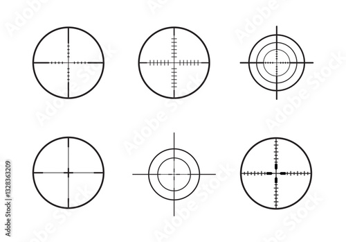 Gun crosshairs vector illustration on background