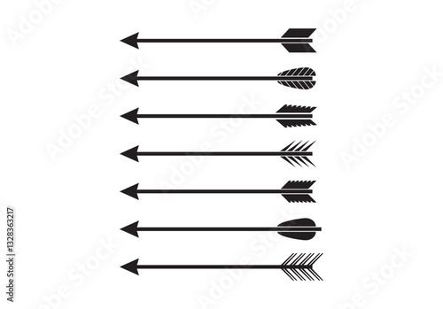 Arrows set symbol  vector illustration on background