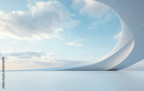 Minimalist modern architecture and spatial structure
