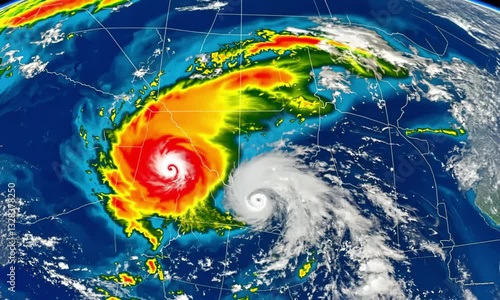 Hurricane over Southeastern US