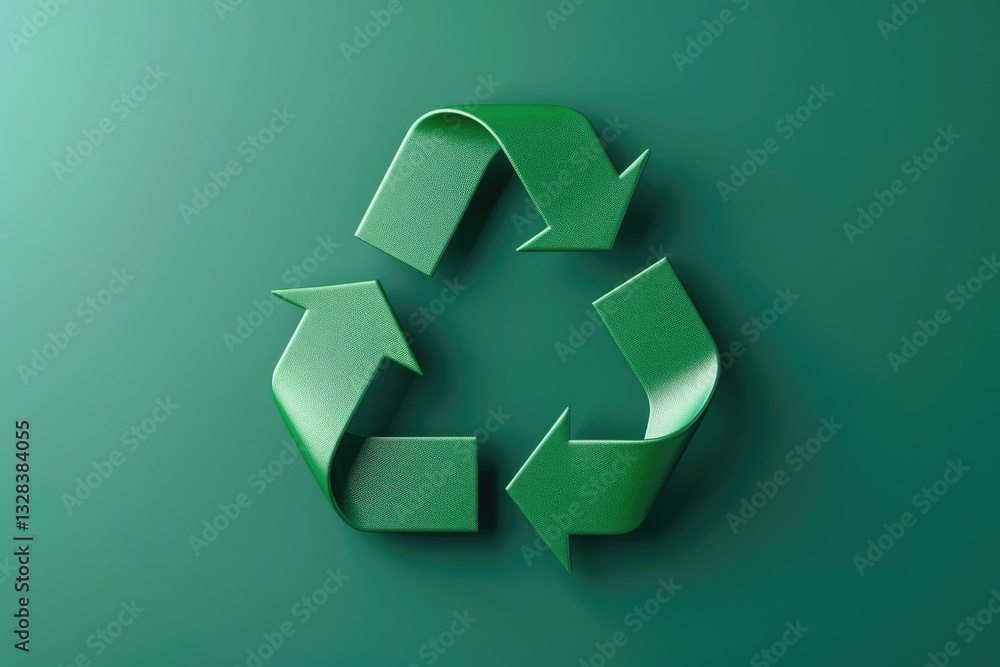 High Definition Picture of Iconic Green Recycling Symbol in a Simple Design High Definition Picture of Iconic Green Recycling Symbol in a Simple Design