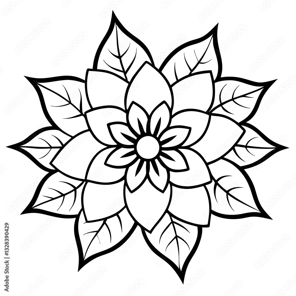 Fototapeta premium vector illustration of a flower
