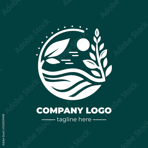Forest protection logo with tree elements ideal for reforestation campaigns ecosystem restoration and green vision movements