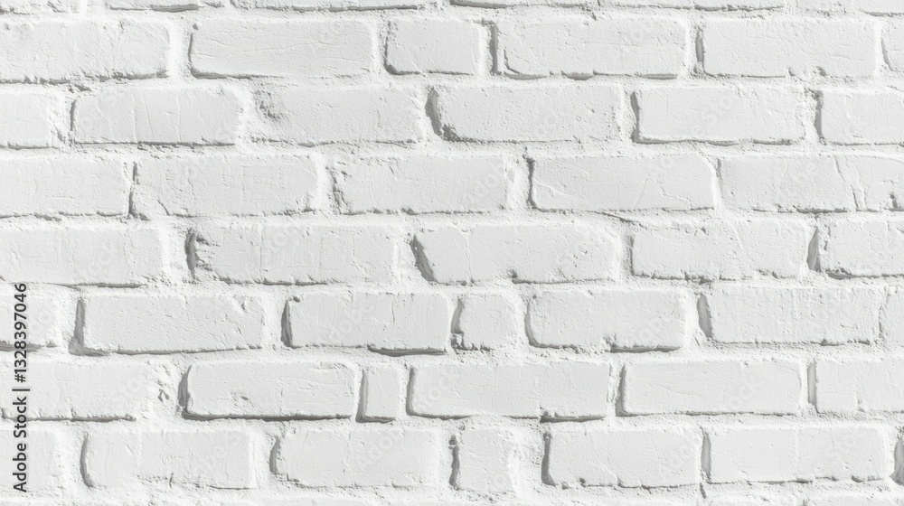Obraz premium White brick wall texture, seamless pattern. Clean, simple background