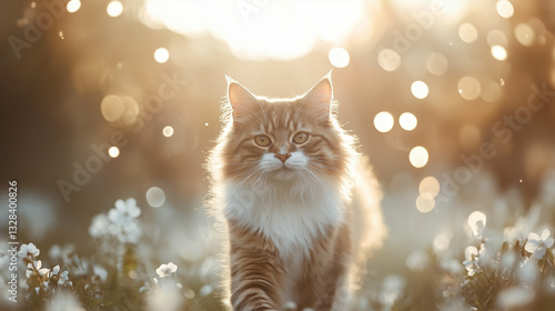 Golden Hour Cat: A majestic...