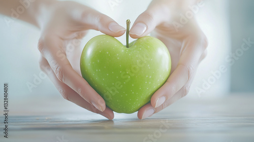 Heart-Shaped Green Apple: C...