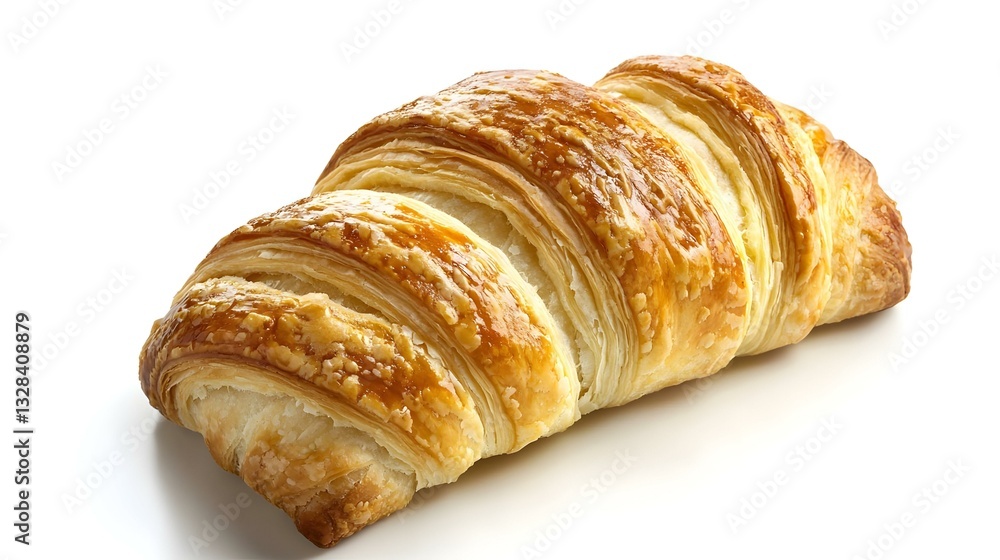 French puff pastry breakfast bread roll isolated French puff pastry breakfast bread roll isolated