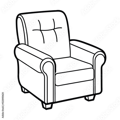 furniture line art vector illustration 