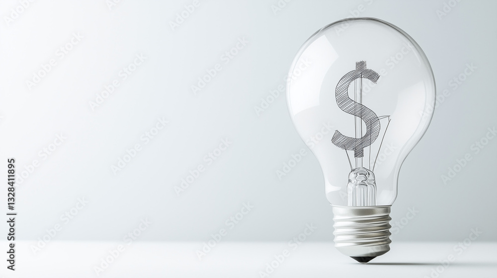 Illuminating Financial Insights: A close-up shot of a lit light bulb, with a dollar sign subtly displayed inside. A thought-provoking scene perfect for concepts like financial innovation. Illuminating Financial Insights: A close-up shot of a lit light bulb, with a dollar sign subtly displayed inside. A thought-provoking scene perfect for concepts like financial innovation.