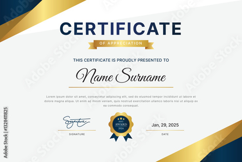 Elegan Certificate Template Design