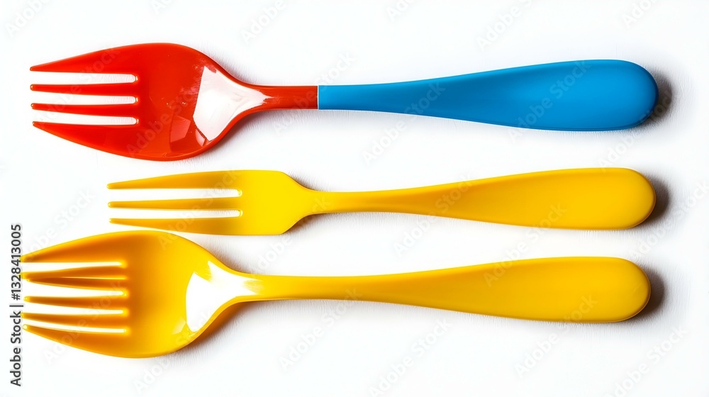 plastic fork isolated on white background plastic fork isolated on white background