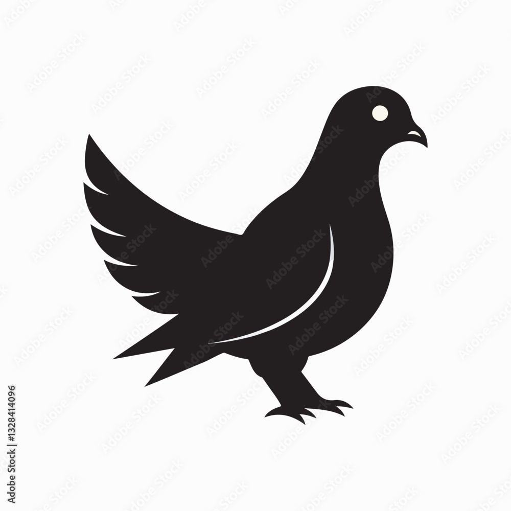 A dove vector-style illustration art. A dove vector-style illustration art.
