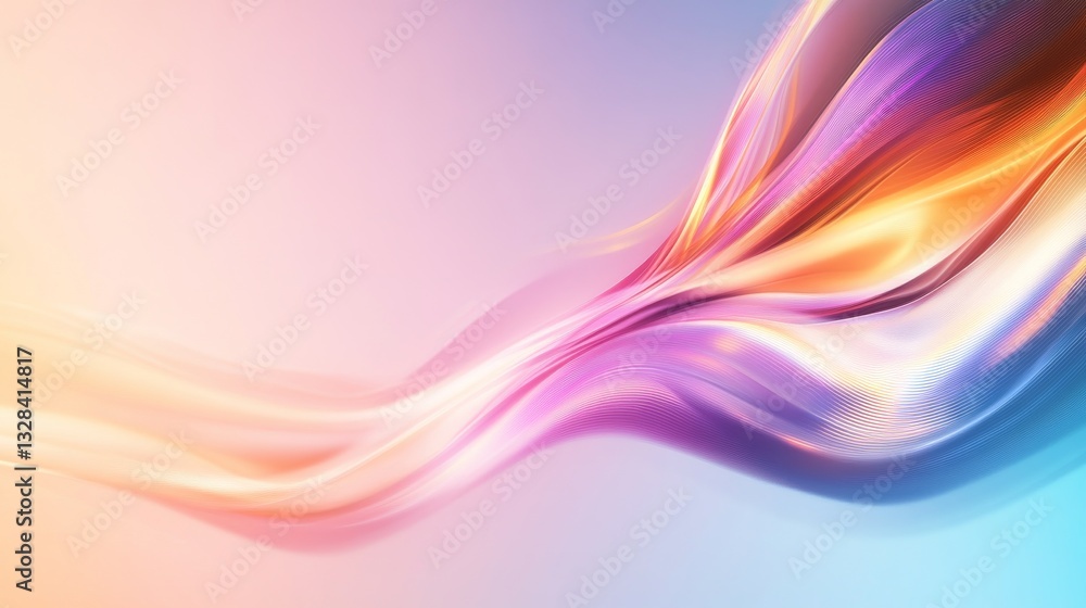 Abstract flowing colors. Soft blend of pastel and vibrant hues Abstract flowing colors. Soft blend of pastel and vibrant hues