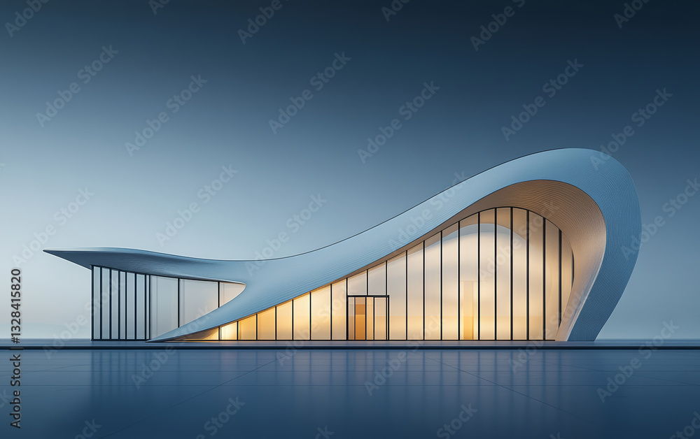Obraz premium Minimalist modern art building space structure 