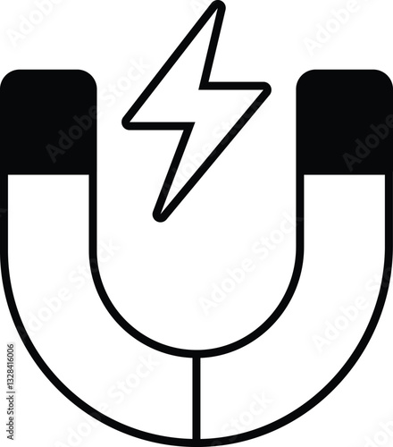 magnet with a lightning bolt on it