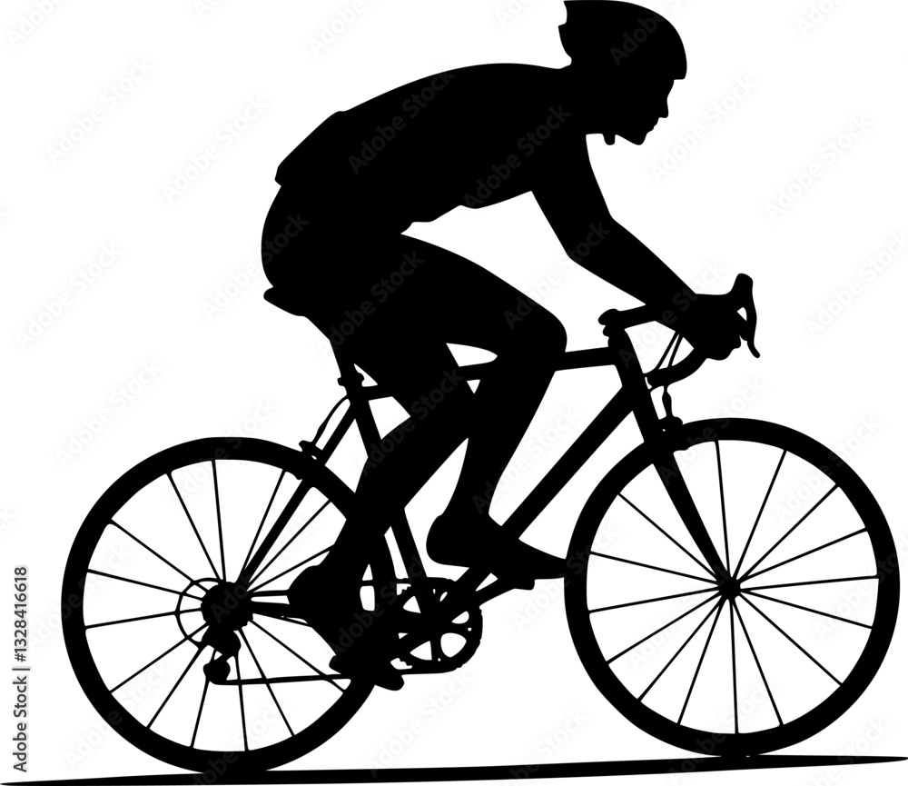 silhouette Drawing of a cyclist on a white background vector
silhouette Drawing of a cyclist on a white background vector