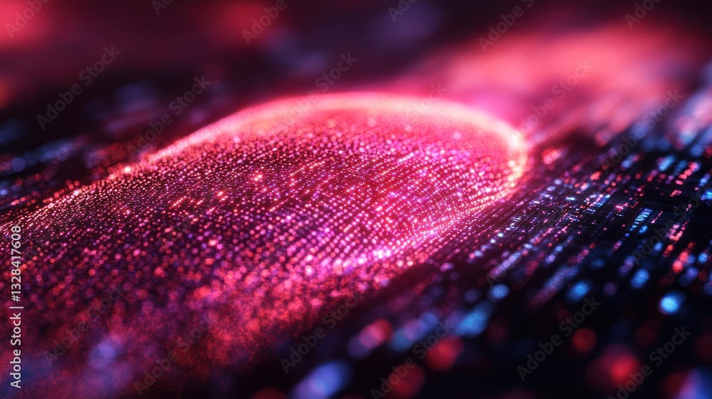 Digital Fingerprint Scanning, Cyber Security, Data Background Digital Fingerprint Scanning, Cyber Security, Data Background