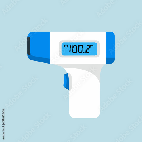 Medical Infrared Thermometer Showing Fever Temperature