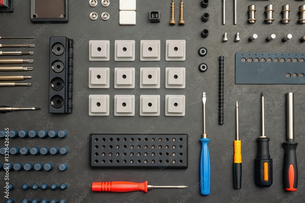 Cluttered Workbench Filled With Various Tools for Building Custom Creations Generative AI Cluttered Workbench Filled With Various Tools for Building Custom Creations Generative AI