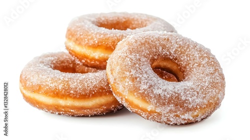 Obraz na płótnie Front view of sugar-glazed cinnamon donuts w salonie