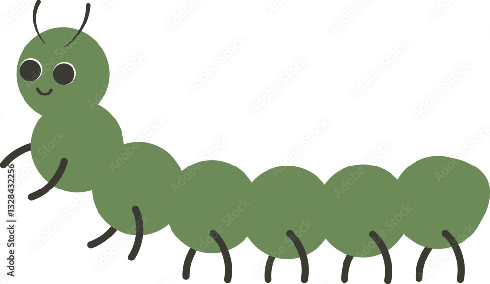 Cartoon Caterpillar Illustration Cartoon Caterpillar Illustration
