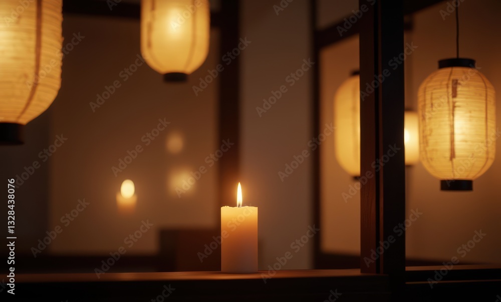 Serene candlelit ambiance Serene candlelit ambiance