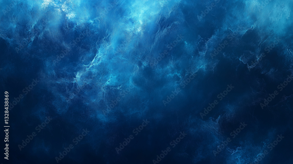 Fototapeta premium Deep Blue and Cyan Abstract Background with Fluid Texture