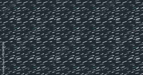 Raindrops Creating Ripples on a Water Surface with a Moody and Abstract Texture in Monochromatic Grayscale