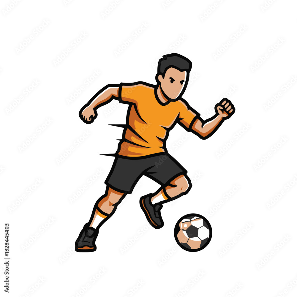 Soccer Player Running Cartoon Character Soccer Player Running Cartoon Character