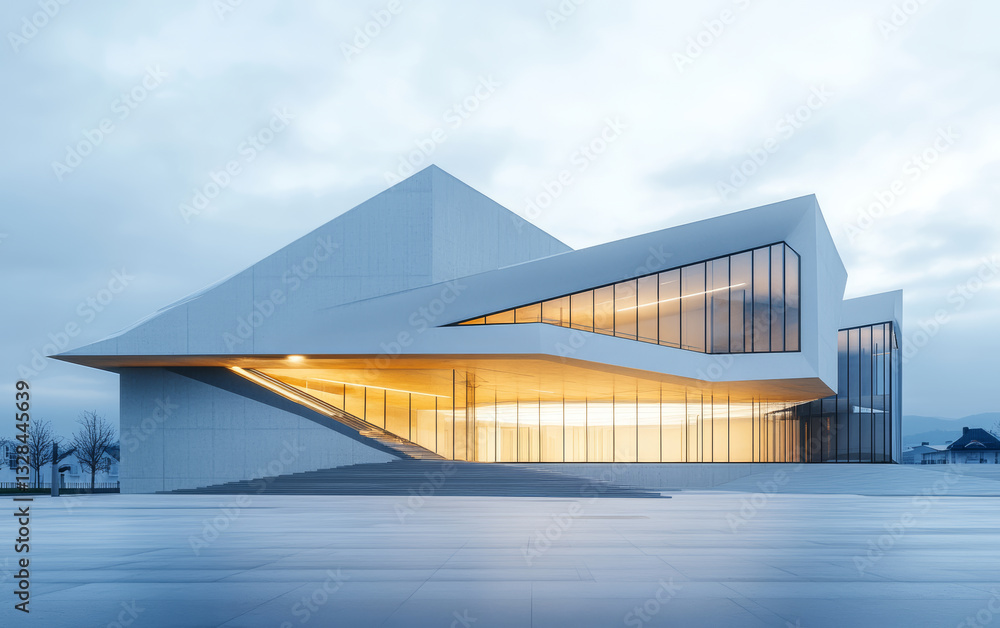 Obraz premium Minimalist modern architecture and spatial structure