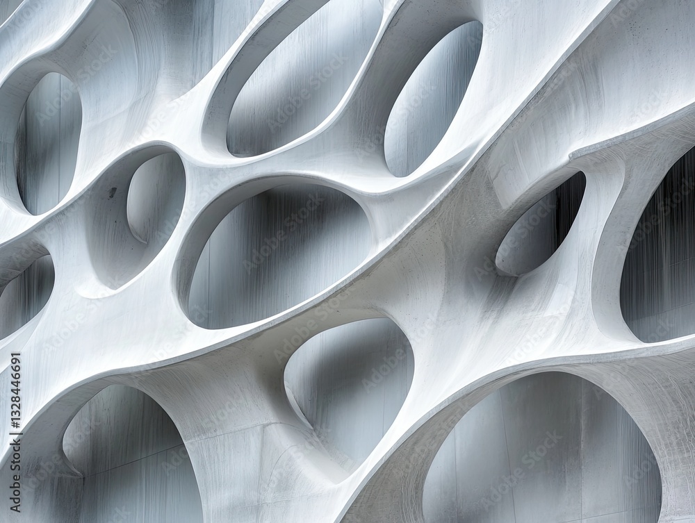 Abstract Concrete Facade for Urban Architecture. Abstract Concrete Facade for Urban Architecture.