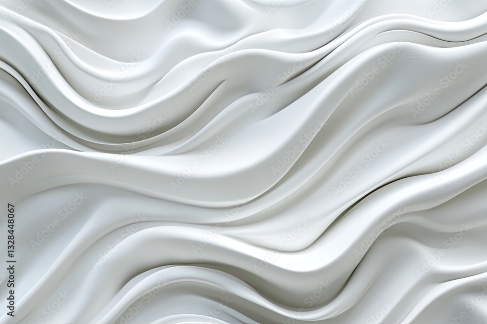 Obraz premium Organic-inspired 3D seamless white 