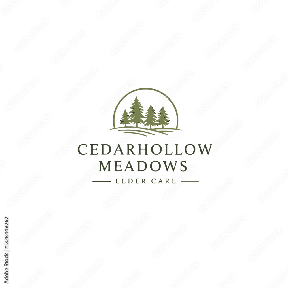 Fototapeta premium Cedarhollow Meadows Elder Care Logo