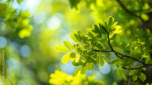 Forest. Nature of Georgia. Manglisi. picture of tree with blur. beautiful day. wallapaper 