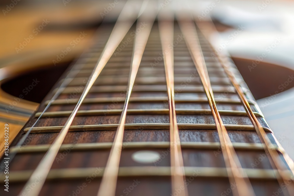 Vibrating Guitar Strings Captured in a Detailed Macro Shot Showcasing Musical Artistry Generative AI Vibrating Guitar Strings Captured in a Detailed Macro Shot Showcasing Musical Artistry Generative AI