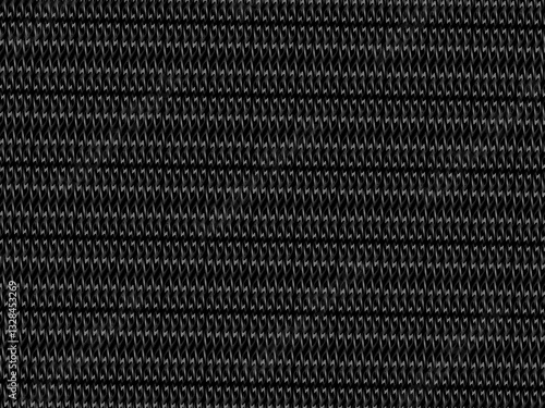 Black metal texture steel background. Perforated metal sheet. Texture of black carbon fiber.