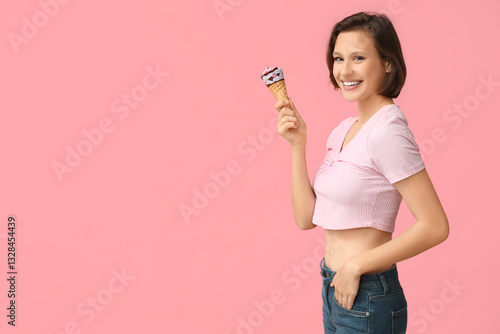 Beautiful young woman with ...