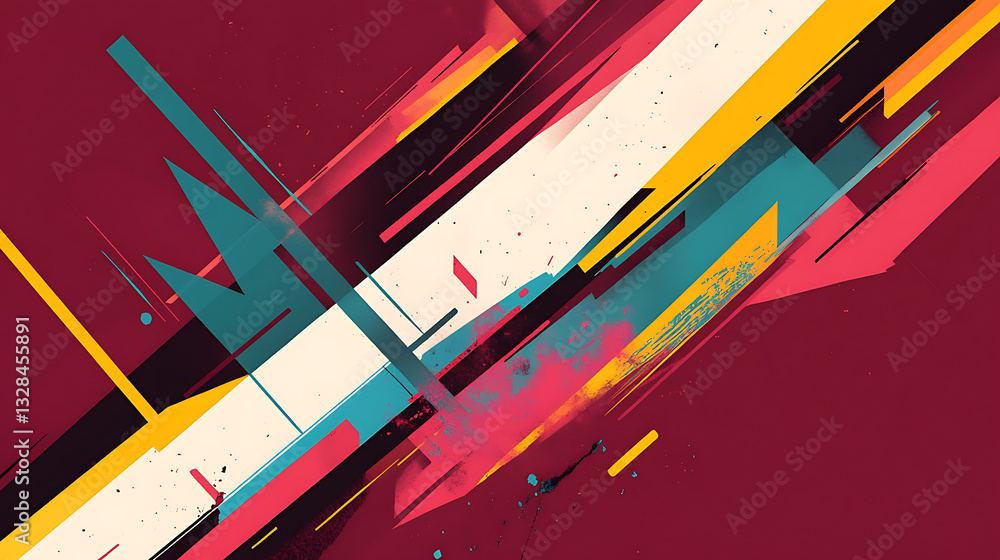 Fototapeta premium Abstract Colorful Waves with Flowing Lines
