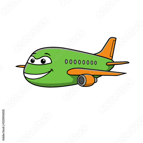 Wallpaper Mural Smiling Cartoon Airplane Torontodigital.ca