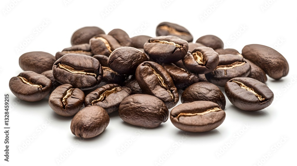 Obraz premium Roasted peaberry coffee beans also known