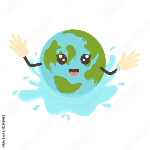 World Water Day Character Illustration