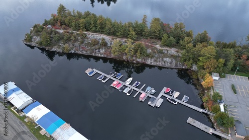 Photography Muskoka Pier In Toronto, Canada during spring