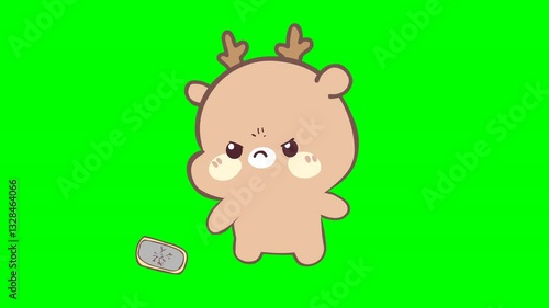 A cute and adorable cartoon Deer