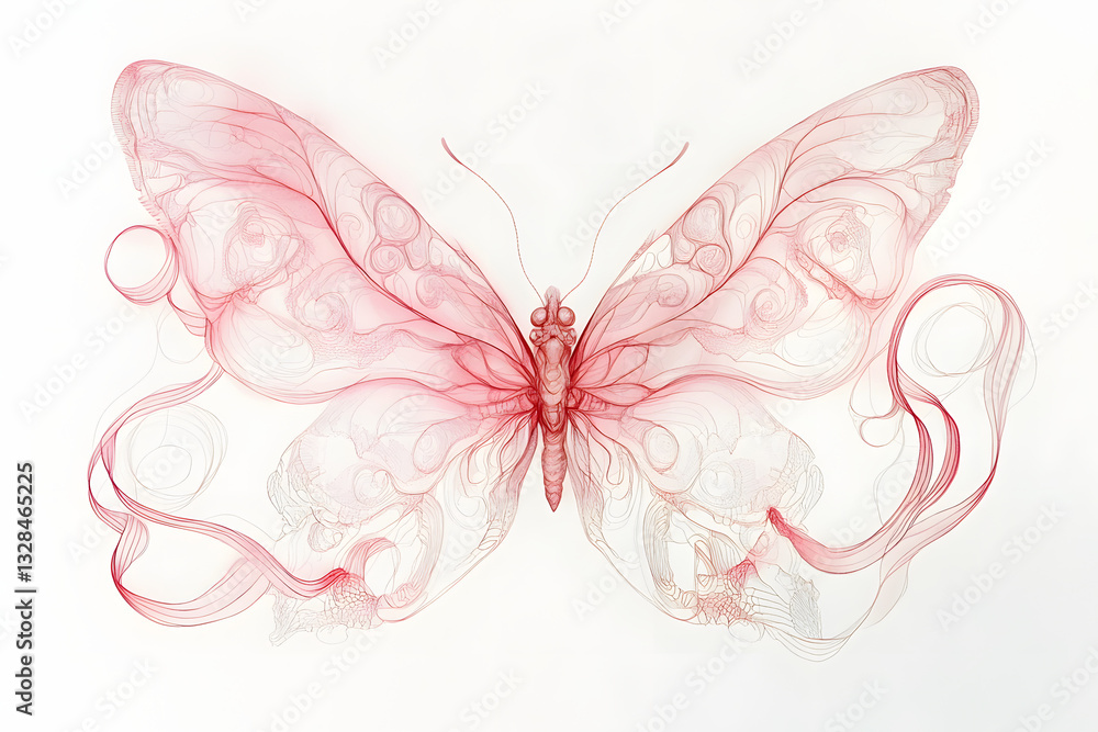 Flutter for a Cure Elegant Pink Butterfly Design for Awareness Month Flutter for a Cure Elegant Pink Butterfly Design for Awareness Month