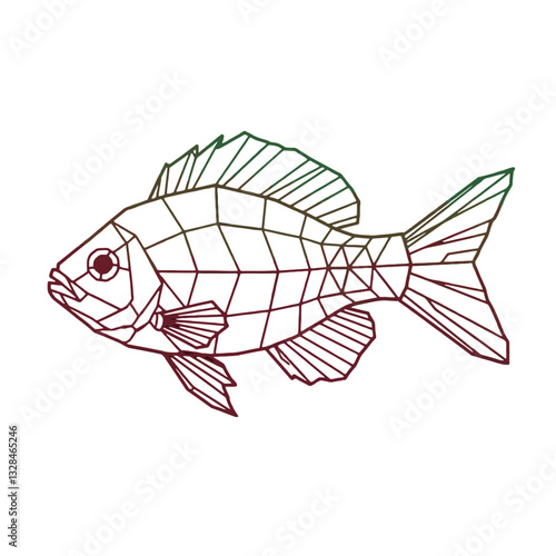 Geometric Fish Minimal Logo Design