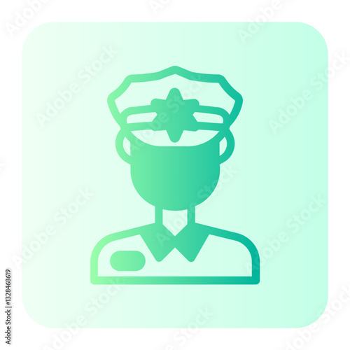 Police Officer gradient icon
