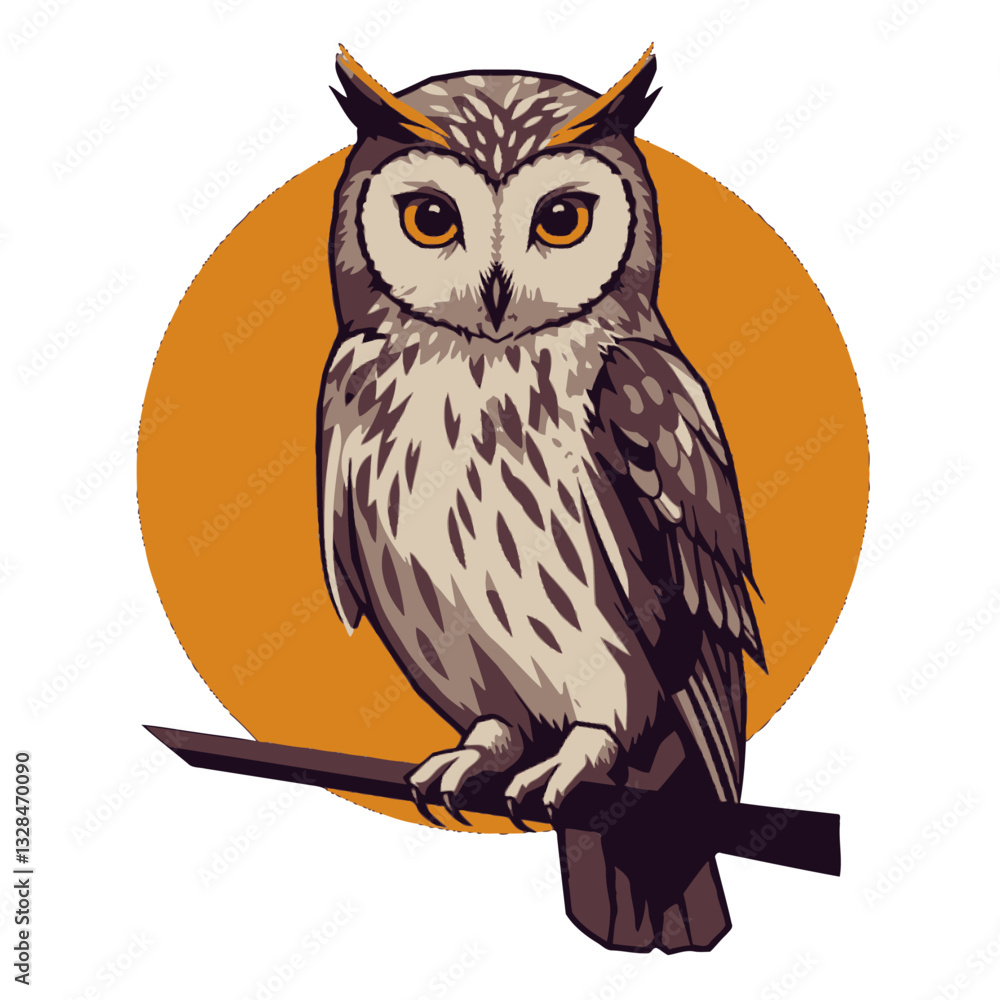 Naklejka premium Majestic Owl at Dusk