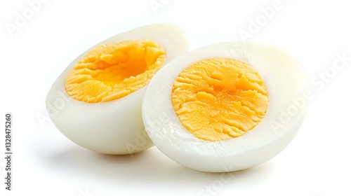 Obraz na płótnie boiled egg and half isolated on white w salonie